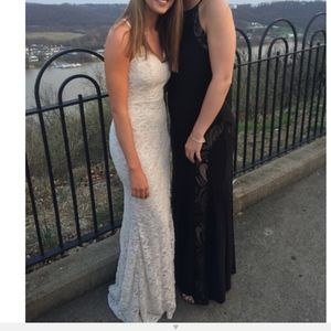 CREME WHITE PROM DRESS